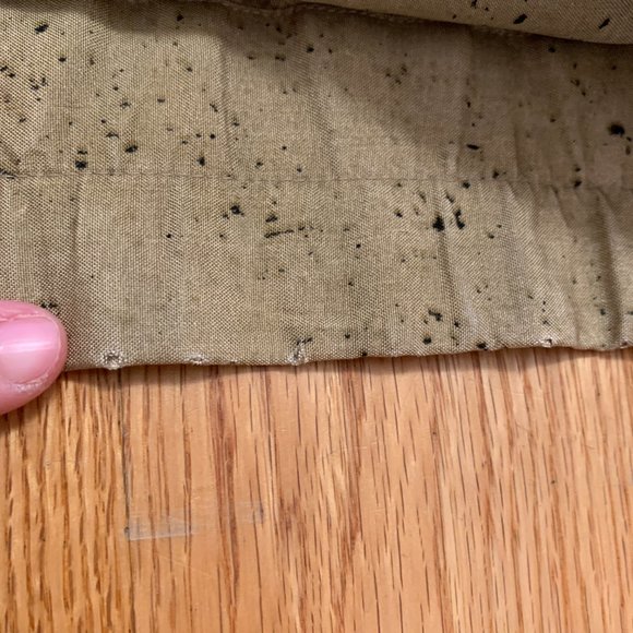 100% silk 80s style paint splatter khaki cropped bomber jacket - Picture 9 of 11